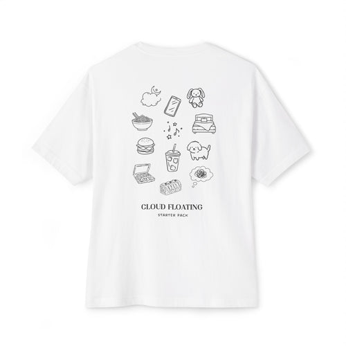 Boxy Tee — 'Cloud Floating' Icon Graphic Back Print